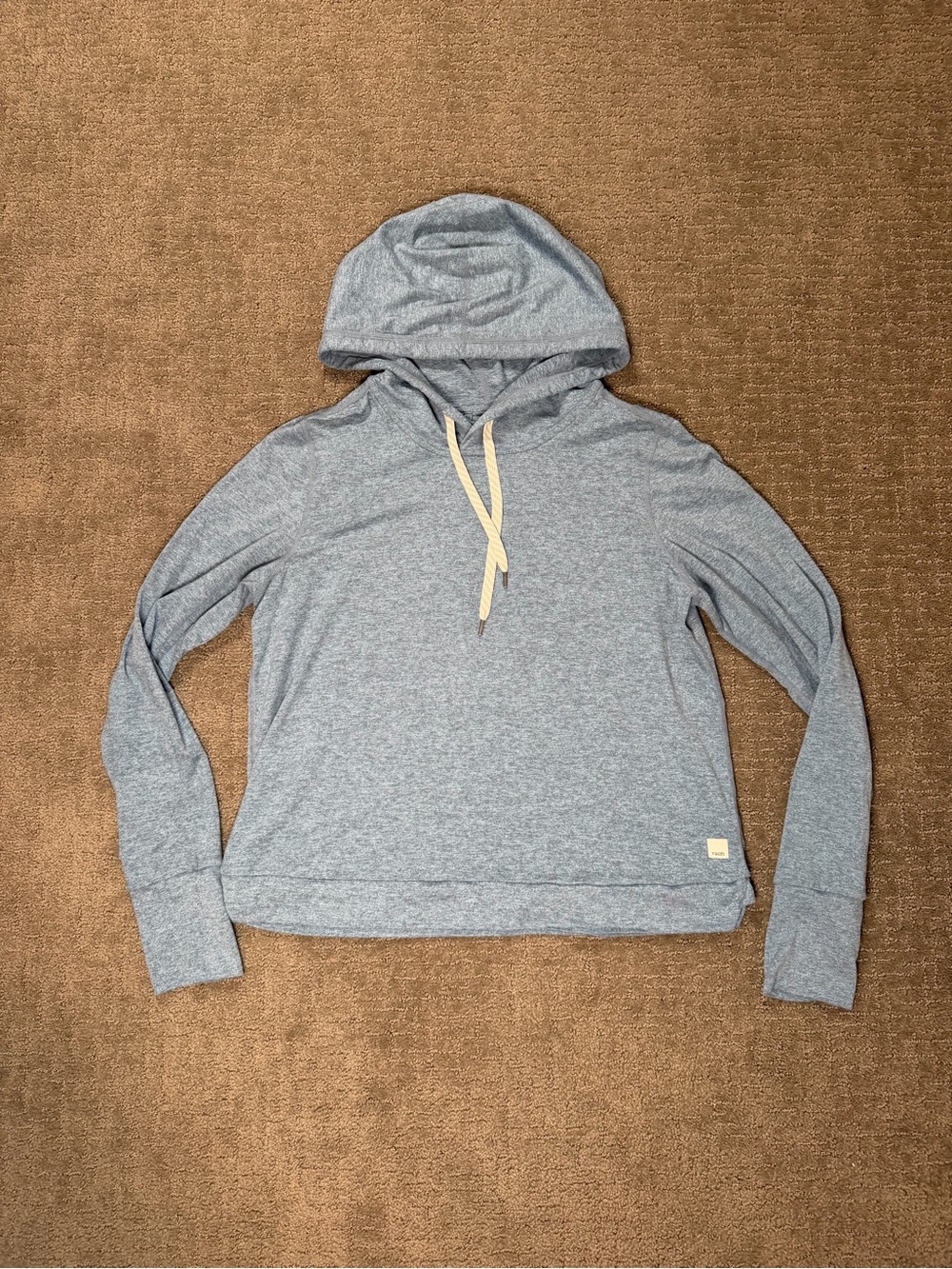 Vuori Women's Halo Essential Hoodie Blue Heather Size Medium Dreamknit